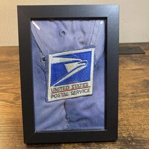 Postal Inspired Mixed Media Collage Framed Wall Art Mail Postmark Stamp Decor